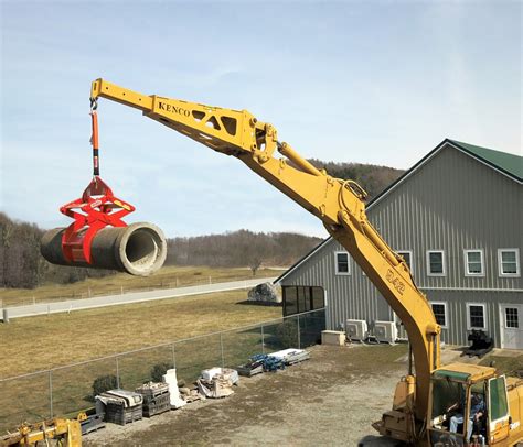 mini excavator crane attachment|excavator boom attachments.